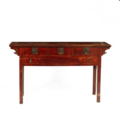 Lot 154 - A Chinese lacquered sideboard