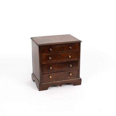 Lot 553 - A 19th Century mahogany apprentice chest