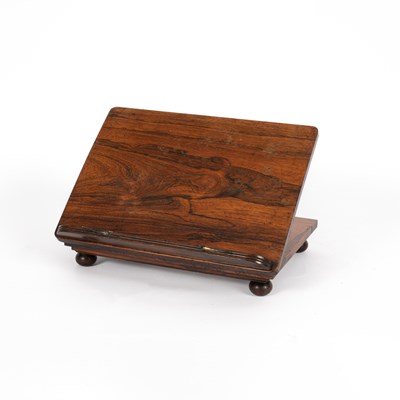 Lot 555 - A Victorian rosewood adjustable reading stand