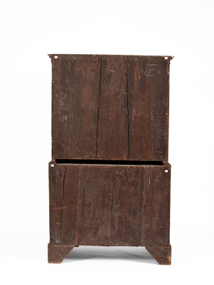 Lot 84 - A George II walnut and featherbanded chest on chest