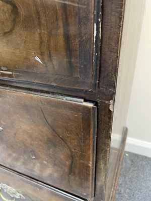Lot 84 - A George II walnut and featherbanded chest on chest