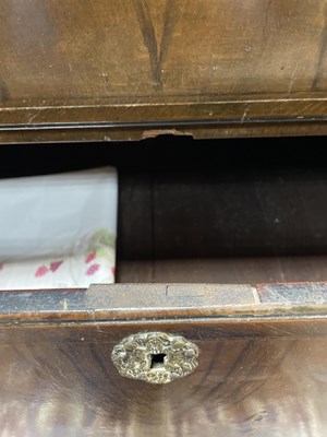 Lot 84 - A George II walnut and featherbanded chest on chest