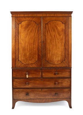 Lot 270 - A Victorian mahogany linen press