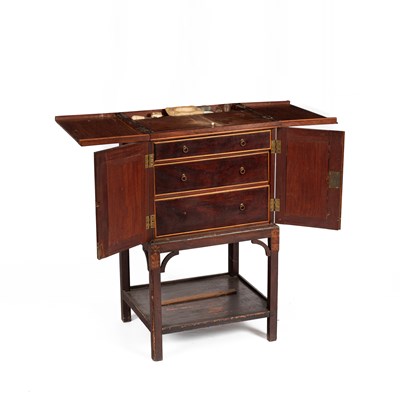 Lot 183 - A George III apothecary’s mahogany cabinet
