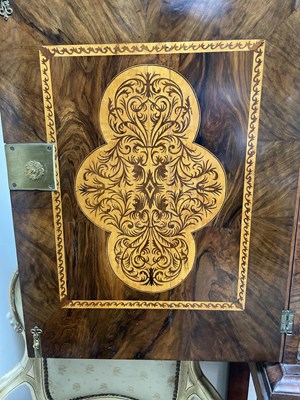 Lot 45 - A 17th Century walnut seaweed marquetry cabinet