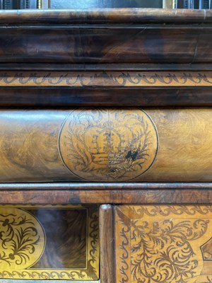Lot 45 - A 17th Century walnut seaweed marquetry cabinet