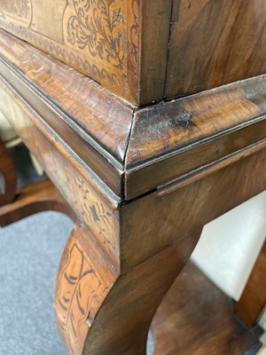 Lot 45 - A 17th Century walnut seaweed marquetry cabinet