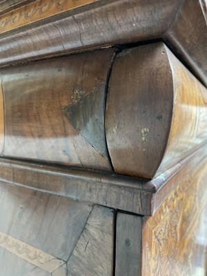 Lot 45 - A 17th Century walnut seaweed marquetry cabinet