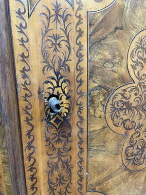 Lot 45 - A 17th Century walnut seaweed marquetry cabinet