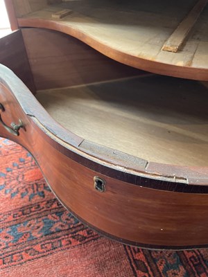 Lot 184 - A pair of Sheraton period satinwood corner commodes