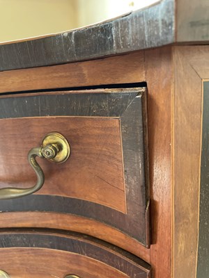 Lot 184 - A pair of Sheraton period satinwood corner commodes