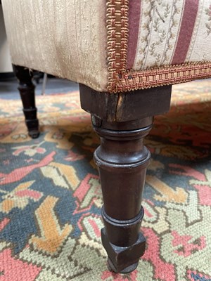 Lot 186 - A pair of late Regency upholstered sofas
