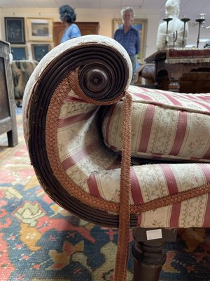 Lot 186 - A pair of late Regency upholstered sofas