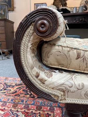 Lot 186 - A pair of late Regency upholstered sofas