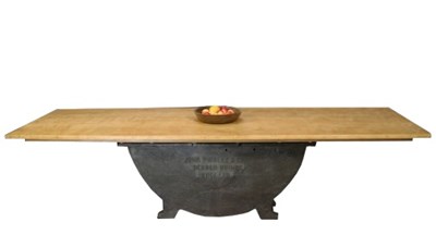 Lot 256 - A reclaimed dining table