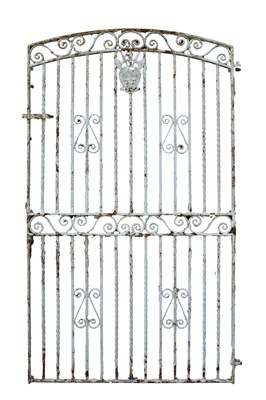 Lot 6 - An early 20th Century white painted wrought iron gate