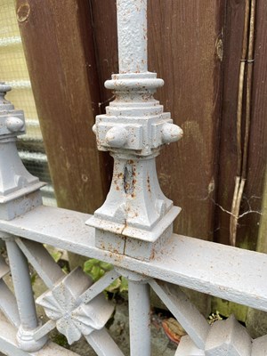 Lot 9 - A pair of 19th Century grey painted cast and wrought iron gates