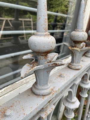 Lot 9 - A pair of 19th Century grey painted cast and wrought iron gates