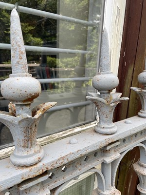 Lot 9 - A pair of 19th Century grey painted cast and wrought iron gates
