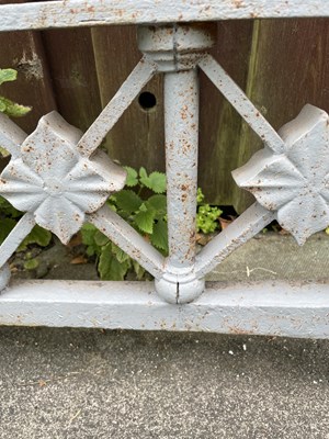Lot 9 - A pair of 19th Century grey painted cast and wrought iron gates