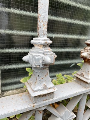 Lot 9 - A pair of 19th Century grey painted cast and wrought iron gates