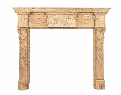 Lot 549 - An Adam style pine fire surround