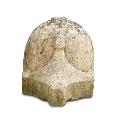 Lot 18 - A carved limestone water stoup