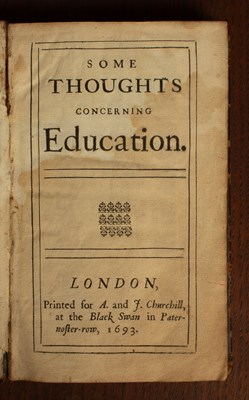 Lot 386 - Locke (John) Some Thoughts Concerning Education