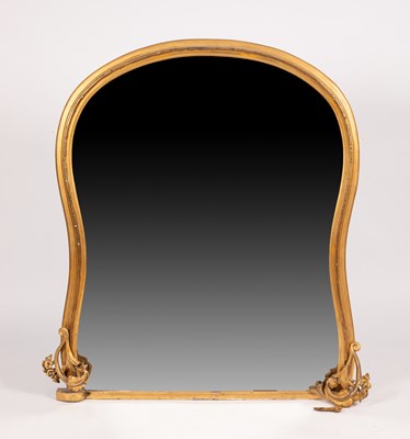 Lot 662 - A Victorian gilt framed overmantel mirror