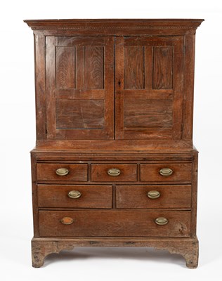 Lot 671 - A late 18th Century oak press
