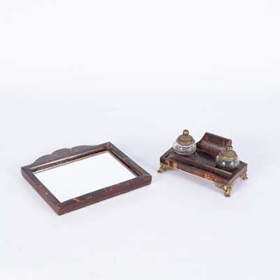 Lot 681 - A Regency tortoiseshell inkstand