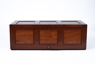 Lot 796 - A George III mahogany travelling table top desk cabinet