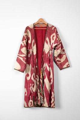 Lot 742 - A waxed silk Ikat Coat