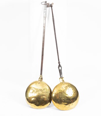 Lot 57 - A 17th Century brass warming pan