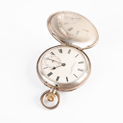 Lot 197 - A late Victorian silver cased hunter pocket watch
