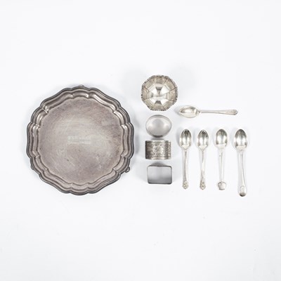 Lot 2 - A silver card waiter