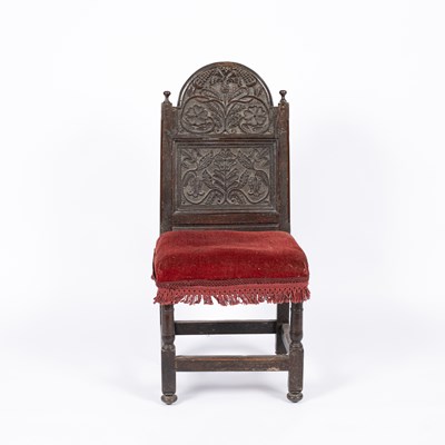 Lot 782 - A 17th Century oak side chair