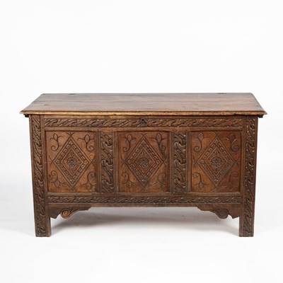 Lot 752 - A 17th Century oak chest