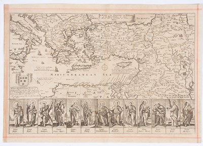 Lot 638 - Blome (Richard) A Mapp of the Travels and Voyages of the Apostles