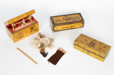 Lot 854 - Three bobbin lace makers boxes