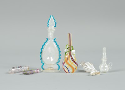 Lot 404 - Two small Continental glass scent bottles