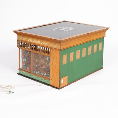 Lot 30 - A late 19th Century oak and painted model of a W. H. Smith high street store