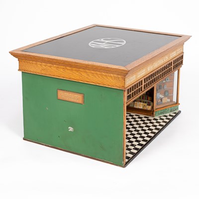 Lot 30 - A late 19th Century oak and painted model of a W. H. Smith high street store