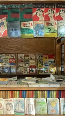 Lot 30 - A late 19th Century oak and painted model of a W. H. Smith high street store