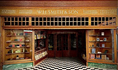 Lot 30 - A late 19th Century oak and painted model of a W. H. Smith high street store
