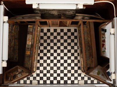 Lot 30 - A late 19th Century oak and painted model of a W. H. Smith high street store