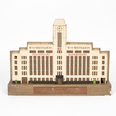Lot 25 - An architectural model of the W. H. Smith building, Bridge House, Albert Embankment