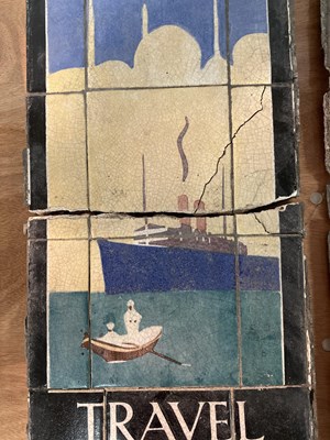 Lot 43 - Various complete, partially complete and fragmentary tiled display signs