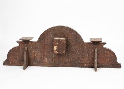 Lot 37 - An arched oak overdoor panel
