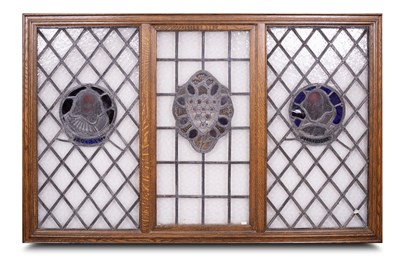 Lot 54 - A large leaded glass panel from W. H. Smith Worcester